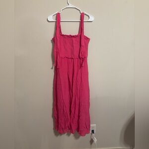 Pink midi dress